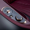Close Up View Of The Side Arm Control Panel For The Ogawa Master Drive DUO Massage Chair | OG-8900 Shown In The Black And Burgundy Color
