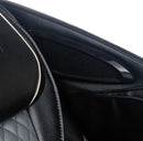 Close Up View Of The Side Speaker For The Kyota Kizuna M688 Massage Chair Shown In Black Color