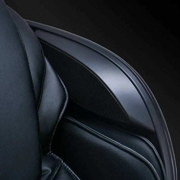 Close Up View Of The Speaker On The Ogawa Master Drive AI 2.0 Massage Chair | OG-8801 Shown In The Black Color