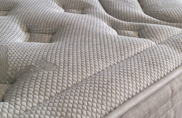 Close Up View Of The Stitching And Design Pattern On The Eurolux Thermovisco: The 10-Layer Luxury Mattress Crafted By Masters