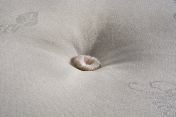 Close Up View Of The Stitching For The Eurolux Natur: The 6-Layer Luxury Mattress Crafted By Masters