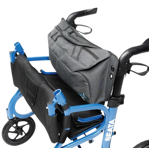 Close Up View Of The Storage Bag For The Strongback Mobility SEATA Rollator