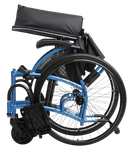 Close Up View Of The Strongback 24 Flip Back Arms Ultra-Lightweight Wheelchair Shown In The Folded Position