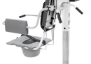 Close Up View Of The TR Equipment Mobile Bath Combi Lift TR-9650 Seat And Commode Pan
