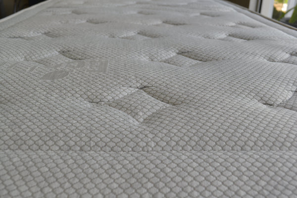 Close Up View Of The Top Of The Eurolux Thermovisco: The 10-Layer Luxury Mattress Crafted By Masters Showing The Design Pattern