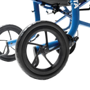 Close Up View Of The Wheels For The Strongback Mobility SEATA Rollator