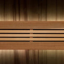 Close Up View Of The Wood Craftsmanship Of The Golden Designs Copenhagen 3-Person Indoor Sauna | GDI-7389-02