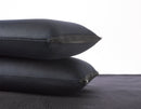 Close Up View Of Two Of The Eurolux Memory Restore Travel Pillows Stacked On Each Other Shown With A White Background