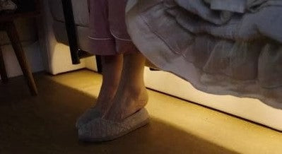Dawn House Smart Bed Side View Elderly Woman Using Underbed Lighting