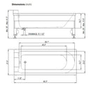 Drawing Of The Dimensions Of The TR Equipment Bathtub Comfortline Bath System