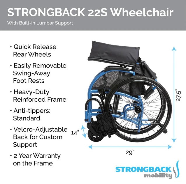 Strongback 22S Ultra-Lightweight Wheelchair