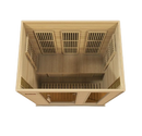 Front Centered Interior Overhead View Of The Maxxus 3-Person Low EMF FAR Infrared Indoor Sauna | MX-K306-01