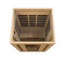 Front Centered Interior Overhead View Of The Maxxus Trinity 3-Person Low EMF FAR Infrared Indoor Sauna | MX‐LS3‐01