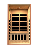 Front Centered Interior View Of The Dynamic Avila Elite 2-Person Ultra Low EMF FAR Infrared Indoor Sauna | DYN-6103-01 Elite