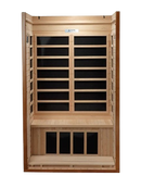 Front Centered Interior View Of The Dynamic Barcelona Elite 2-Person Ultra Low EMF FAR Infrared Indoor Sauna | DYN-6106-01-Elite