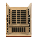 Front Centered Interior View Of The Dynamic Bellagio 3-Person Low EMF FAR Infrared Indoor Sauna | DYN-6306-02