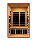 Front Centered Interior View Of The Dynamic Cordoba 2-Person Low EMF FAR Infrared Indoor Sauna | DYN-6203-01