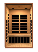 Front Centered Interior View Of The Dynamic Cordoba Elite 2-Person Ultra Low EMF FAR Infrared Indoor Sauna | DYN-6203-01 Elite