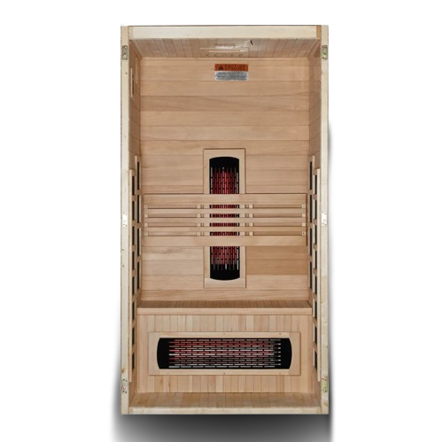 Front Centered Interior View Of The Dynamic Gracia 2-Person Full Spectrum Near Zero EMF FAR Infrared Indoor Sauna | DYN-6119-03 FS