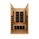 Front Centered Interior View Of The Dynamic Gracia 2 Person Ultra Low EMF FAR Infrared Indoor Sauna | DYN-6119-01 Elite