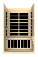 Front Centered Interior View Of The Dynamic Llumeneres 2-Person Ultra Low EMF FAR Infrared Indoor Sauna | DYN-6215-02