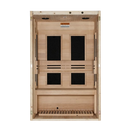 Front Centered Interior View Of The Dynamic Lucca 2 Person Ultra Low EMF FAR Infrared Indoor Sauna | DYN-6215-05 Elite