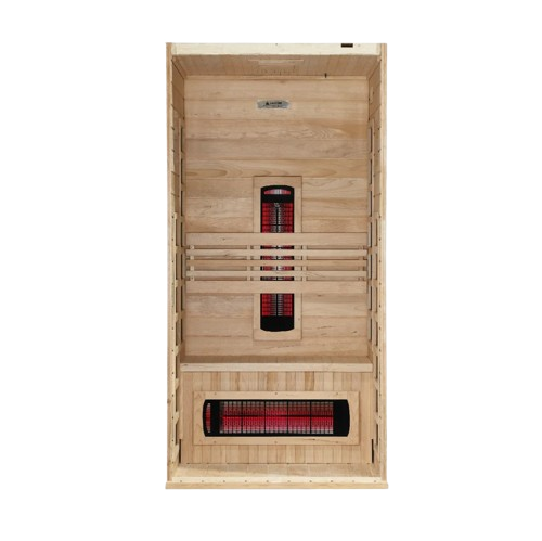 Front Centered Interior View Of The Dynamic Martin 2 Person Full Spectrum Near Zero EMF FAR Infrared Indoor Sauna | DYN-6006-03 FS
