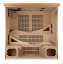Front Centered Interior View Of The Dynamic Monaco 6-Person Ultra Low EMF FAR Infrared Indoor Sauna | DYN-6996-01 Elite