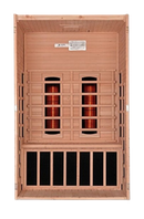 Front Centered Interior View Of The Dynamic Santiago 2-Person Full Spectrum Near Zero EMF FAR Infrared Indoor Sauna | DYN-6209-03 FS