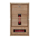 Front Centered Interior View Of The Dynamic Santorini 2 Person Full Spectrum Near Zero EMF FAR Infrared Indoor Sauna | DYN-6009-03 FS