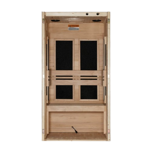 Front Centered Interior View Of The Dynamic Veneto 2 Person Ultra Low EMF FAR Infrared Indoor Sauna | DYN-6115-05 Elite