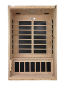 Front Centered Interior View Of The Dynamic Venice 2-Person Low EMF FAR Infrared Indoor Sauna | DYN-6210-01