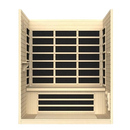 Front Centered Interior View Of The Dynamic Vila 3-Person Ultra Low EMF FAR Infrared Indoor Sauna | DYN-6315-02