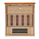 Front Centered Interior View Of The Dynamic Vila Grande 4 Person Full Spectrum Nero Zero EMF FAR Infrared Indoor Sauna | DYN-6415-03 FS