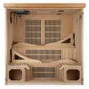 Front Centered Interior View Of The Golden Designs Monaco 6-Person Near Zero EMF Far Infrared Indoor Sauna |  GDI-6996-01