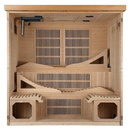 Front Centered Interior View Of The Golden Designs Monaco 6-Person Near Zero EMF Indoor Sauna | GDI-6996-01