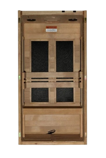 Front Centered Interior View Of The Maxxus 1-Person S-Line Low EMF FAR Infrared Indoor Sauna | MX-S106-01