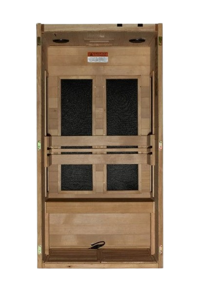 Front Centered Interior View Of The Maxxus 1-Person S-Line Ultra Low EMF FAR Infrared Indoor Sauna | MX-S106-01-ULEMF