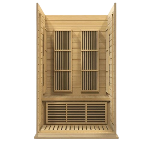 Front Centered Interior View Of The Maxxus 2-Person Low EMF FAR Infrared Indoor Sauna | MX-K206-01