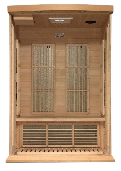 Front Centered Interior View Of The Maxxus 2-Person Near Zero EMF FAR Infrared Indoor Sauna | MX-K206-01-ZF