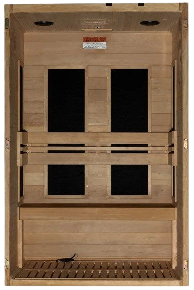 Front Centered Interior View Of The Maxxus 2-Person S-Line Low EMF FAR Infrared Indoor Sauna | MX-S206-01