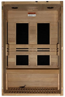 Front Centered Interior View Of The Maxxus 2-Person S-Line Low EMF FAR Infrared Indoor Sauna | MX-S206-01