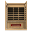 Front Centered Interior View Of The Maxxus Trinity 3-Person Low EMF FAR Infrared Indoor Sauna | MX‐LS3‐01