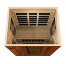 Front Centered Overhead Interior View Of The Dynamic Bellagio 3-Person Low EMF FAR Infrared Indoor Sauna | DYN-6306-02
