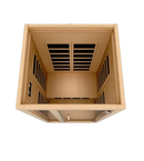 Front Centered Overhead Interior View Of The Dynamic Gracia 2-Person Low EMF FAR Infrared Indoor Sauna | DYN-6119-01