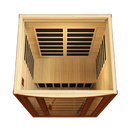 Front Centered Overhead Interior View Of The Dynamic San Marino 2-Person Low EMF FAR Infrared Indoor Sauna | DYN-6206-01