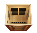 Front Centered Overhead Interior View Of The Dynamic San Marino Elite 2-Person Ultra Low EMF FAR Infrared Indoor Sauna | DYN-6206-01 Elite