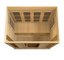 Front Centered Overhead Interior View Of The Maxxus 4-Person Low EMF FAR Infrared Indoor Sauna | MX-K406-01