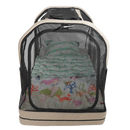 Front Centered View Of The Abram's Nation Safety Sleeper 400 Model Shown In A Closed Tent Configuration With Children's Bedding Sheets Inside In Shimmering Sand Color