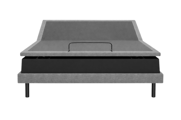 Front Centered View Of The Ascend Hi Low Adjustable Bed with Tilt Shown In The Raised Height Position With Head Articulation